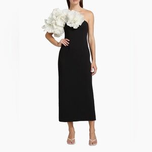 Acler Hampstead Ruffle One-Shoulder Midi-Dress
